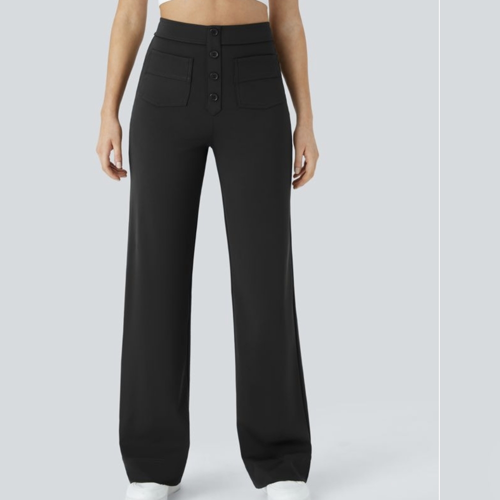 Women's Black High-Waisted Pants